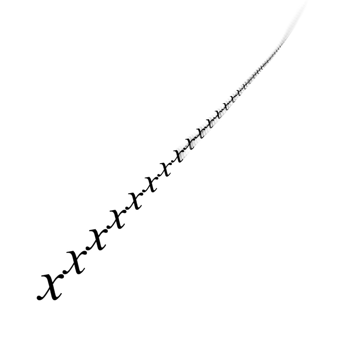 An infinite power tower illustration